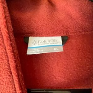 Red and grey Columbia zip up vest xl